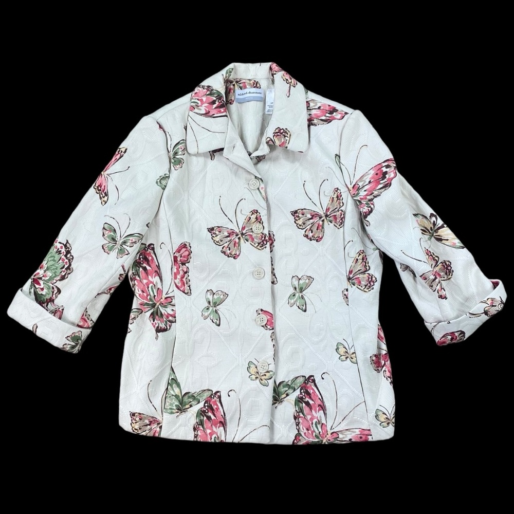 Woman’s Alfred Dunner butterfly blazer jacket size 10P (petite)
